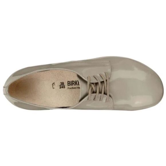 Birkenstock Saunders Durby Napa Leather Lace-Up Oxford Shoes Cloud Patent (New) main image 7